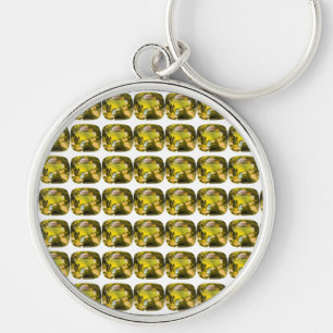 Citrine Gemstone Yellow Key Ring