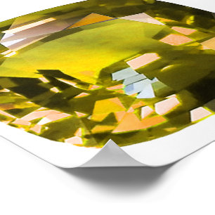 Citrine Gemstone Yellow Poster