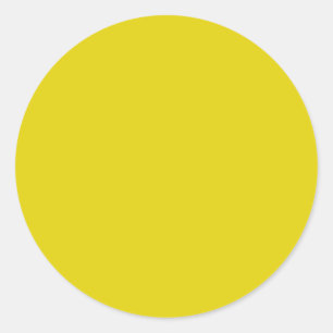 Citrine Solid Colour Classic Round Sticker