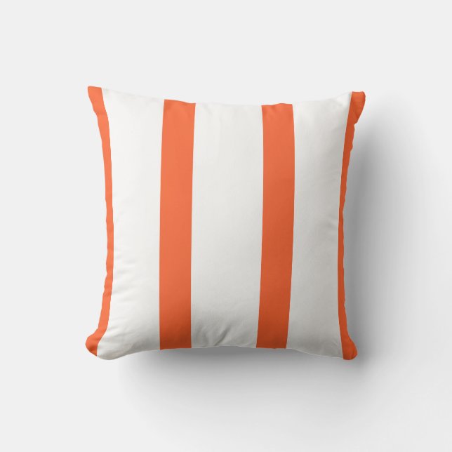 Citris and White Striped Pillow (Front)
