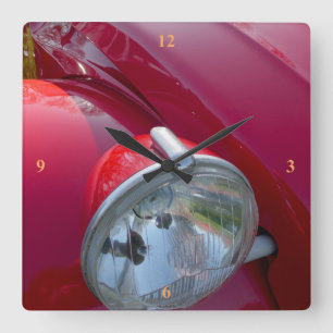 Citroë 2CV, vintage french car.  Square Wall Clock
