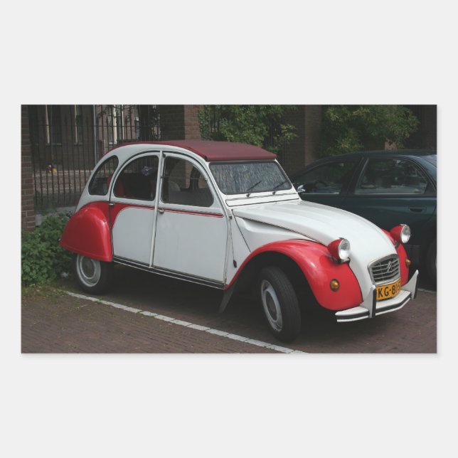 Citroën 2 CV Rectangular Sticker (Front)