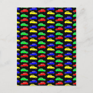 Citroen 2 CV Tiled Pattern Postcard