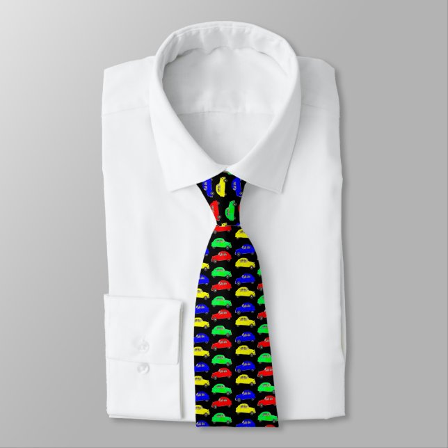 Citroen 2 CV Tiled Pattern Tie (Tied)