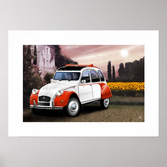 Citroen 2CV Dolly Poster illustration (Front)