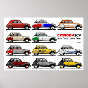 Citroën 2CV limited editions Poster