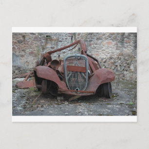 Citroen at Oradour France Postcard