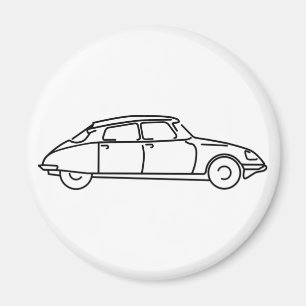 Citroen DS 19 Black Silhouette Magnet