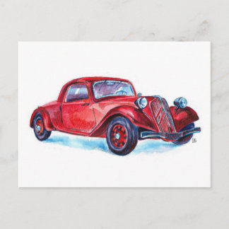 Citroën Traction Avant 11CV (1937) France Postcard