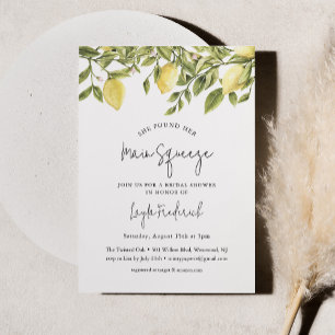 CITRON Lemon Bridal Shower Invitation
