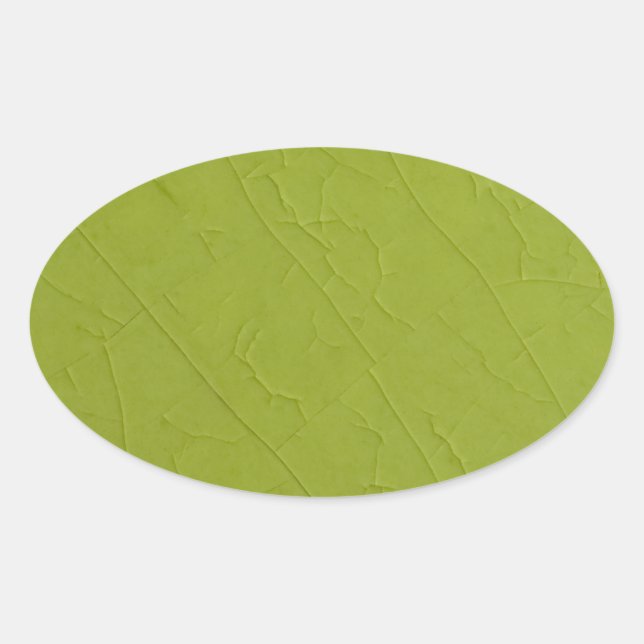 Citron stone cracks oval sticker (Front)