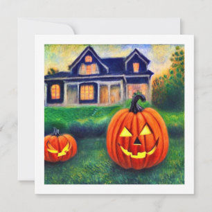 Citrouilles d’Halloween illuminées Card