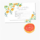 Citrus - advice and wishes bridal shower stationery<br><div class="desc">Watercolor citrus theme bridal shower party featuring watercolor illustration of oranges on a tree branch. Elegant calligraphic handwriting,  which is perfect for spring,  summer or autumn weddings. Matching items available.</div>