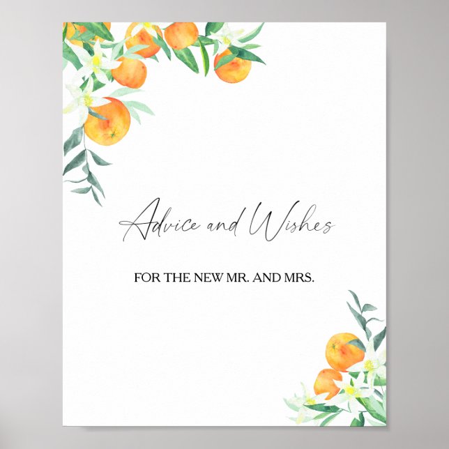 Citrus - Advice and Wishes for Newlyweds Poster (Front)