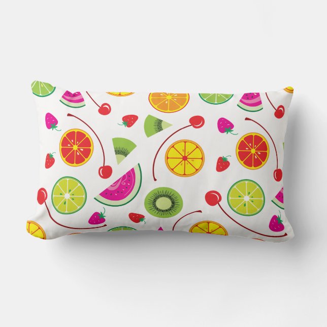 Citrus and Berries Lumbar Cushion (Front)