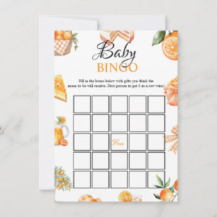 Citrus Baby shower bingo  Game Card