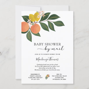 Citrus Baby Shower by Mail Invitation