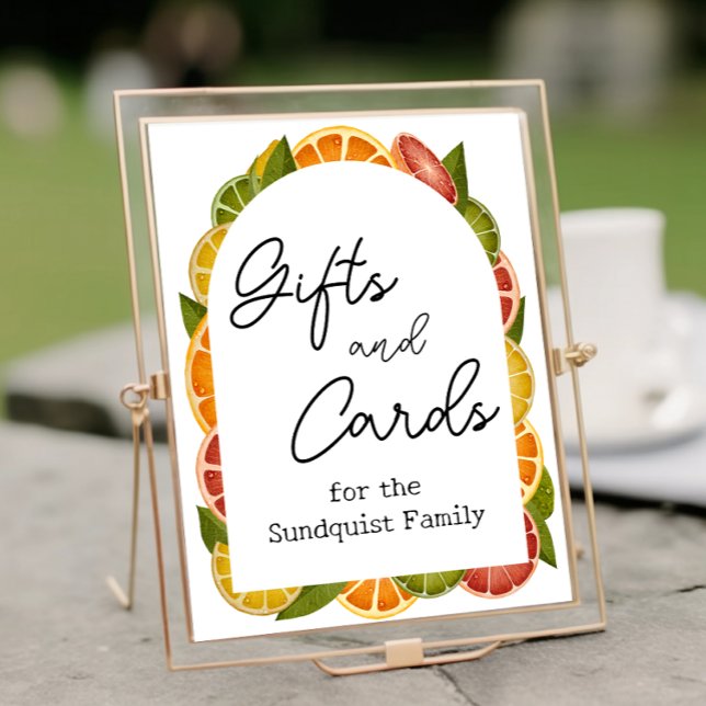 Citrus Baby Shower Gift Table Sign (Creator Uploaded)