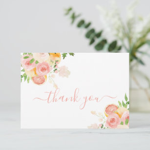 Citrus Baby Shower Girl Thank You card
