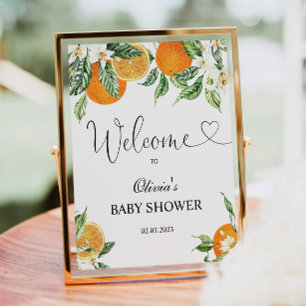 Citrus baby shower welcome sign