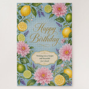 Citrus Bloom Birthday Celebration Jigsaw Puzzle