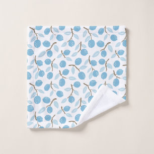 Citrus Blue Brown Wash Cloth