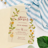 Citrus Blue Yellow Lemon Amalfi Coast Baby Shower