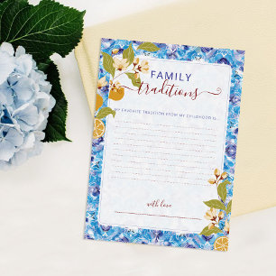 Citrus Blue Yellow Lemon Amalfi Coast Baby Shower Invitation