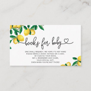 Citrus books for baby ticket enclosure card
