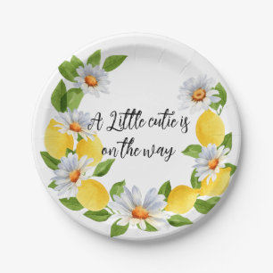 citrus botanical cutie on the way paper plate