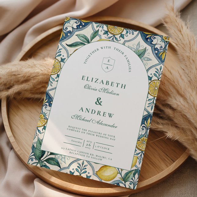 Citrus Botanical Summer Wedding Invitation (Creator Uploaded)