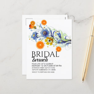 Citrus Bridal Brunch Invitation Template, Orange B