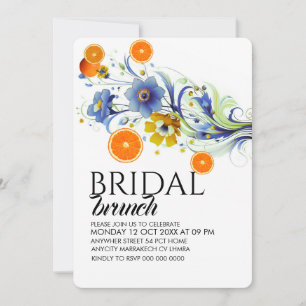 Citrus Bridal Brunch Invitation Template, Orange B