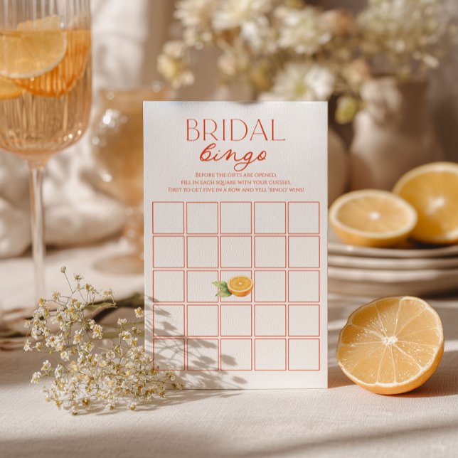Citrus Bridal Shower Bingo Game  (Creator Uploaded)