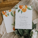 Citrus Bridal Shower Invitation<br><div class="desc">This is a citrus themed bridal shower invitation featuring beautiful watercolor oranges and an elegant font pairing. Edit ALL wording and most colours. The colour of the watercolor oranges is not editable // For matching items, please visit the "SIENNA" collection in the Sincerely By Nicole Zazzle store. * If you...</div>