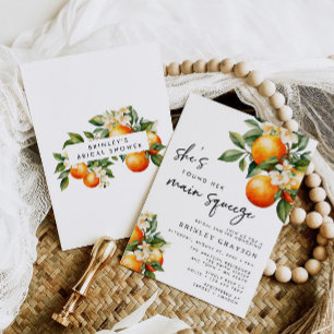Citrus Bridal Shower Invitation Main Squeeze