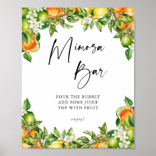  Citrus bridal shower Mimosa Bar Sign