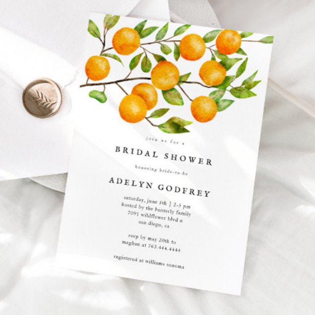 Citrus Bridal Shower Summer Party Invitation (Creator Uploaded)