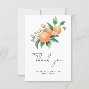 Citrus - bridal shower thank you card