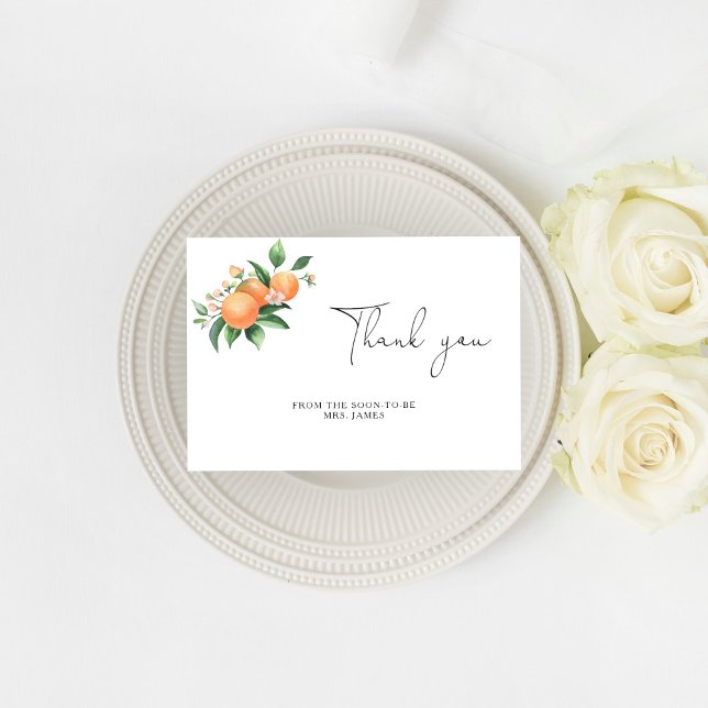 Citrus - bridal shower thank you card (Creator Uploaded)