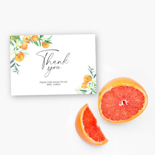 Citrus - bridal shower thank you card (Creator Uploaded)