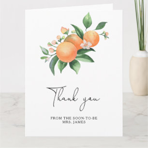 Citrus - bridal shower thank you card