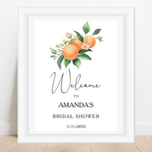 Citrus - bridal shower welcome poster