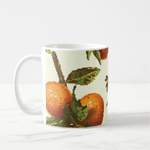 Citrus & Bumblebee: Vintage Seamless Coffee Mug