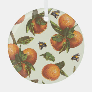 Citrus & Bumblebee: Vintage Seamless Glass Tree Decoration