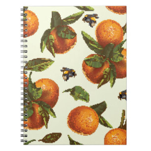 Citrus & Bumblebee: Vintage Seamless Notebook