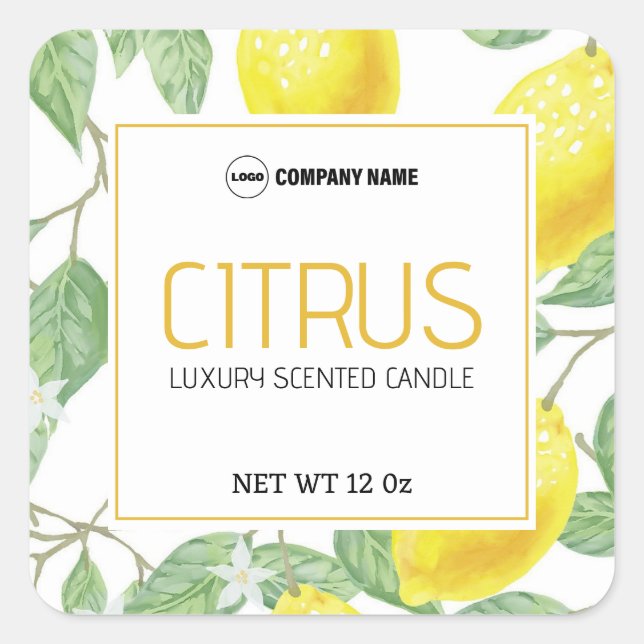 Citrus Candle Label Sticker (Front)