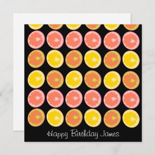 Citrus Candy Lemon Fruit Pattern Birthday