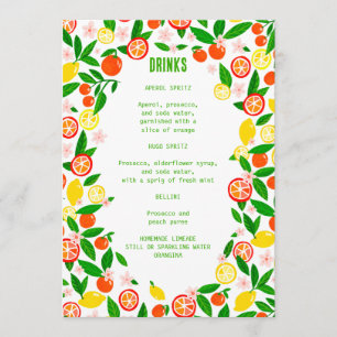 Citrus Celebration CUSTOM DRINKS Summer Fruit Menu