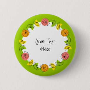 Citrus Circle Green Text button round
